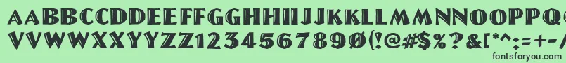 Шрифт Linolschrift – чёрные шрифты на зелёном фоне