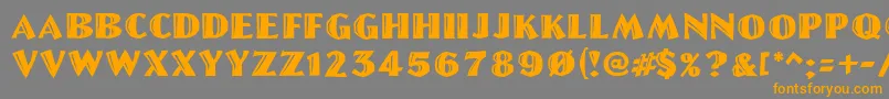 Linolschrift Font – Orange Fonts on Gray Background