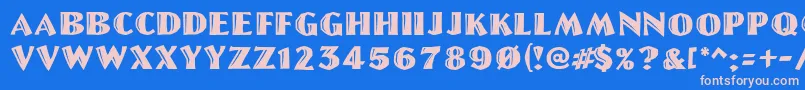 Шрифт Linolschrift – розовые шрифты на синем фоне