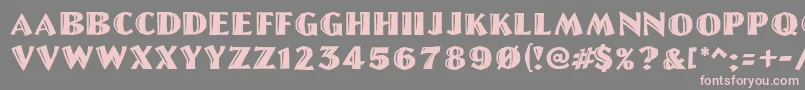 Linolschrift Font – Pink Fonts on Gray Background
