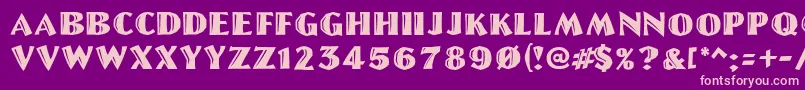 Linolschrift Font – Pink Fonts on Purple Background
