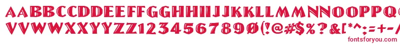 Czcionka Linolschrift – czerwone czcionki na białym tle