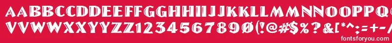 Linolschrift Font – White Fonts on Red Background