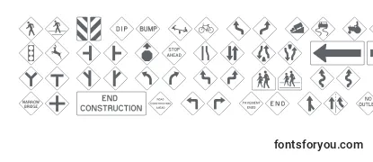 Roadwarningsign Font