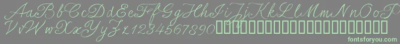 SersalT Font – Green Fonts on Gray Background