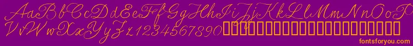 SersalT Font – Orange Fonts on Purple Background