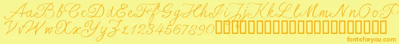 SersalT Font – Orange Fonts on Yellow Background