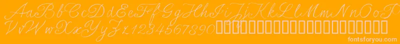 SersalT-Schriftart – Rosa Schriften auf orangefarbenem Hintergrund