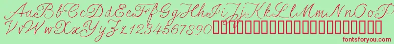 SersalT Font – Red Fonts on Green Background