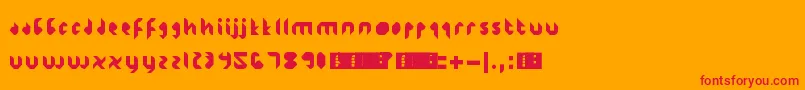JakartaSunken Font – Red Fonts on Orange Background