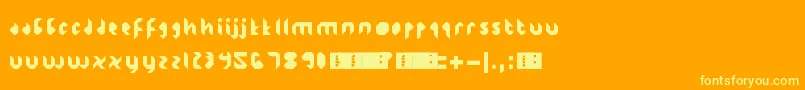 Fonte JakartaSunken – fontes amarelas em um fundo laranja