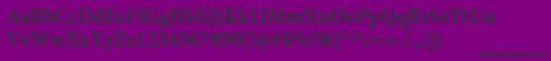 MinionproSemiboldcncapt Font – Black Fonts on Purple Background