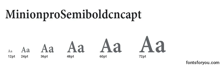 Размеры шрифта MinionproSemiboldcncapt