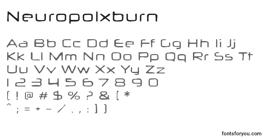 Schriftart Neuropolxburn – Alphabet, Zahlen, spezielle Symbole