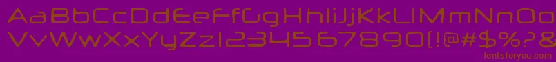 Neuropolxburn-Schriftart – Braune Schriften auf violettem Hintergrund