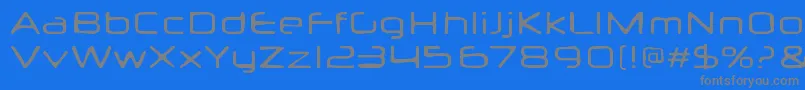 Neuropolxburn-Schriftart – Graue Schriften auf blauem Hintergrund
