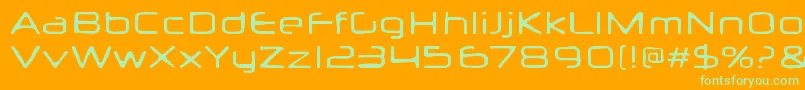 Lisätietoja Neuropolxburn-fontista Neuropolxburn-fontti – vihreät fontit oranssilla taustalla