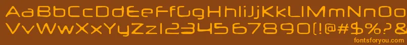 Neuropolxburn Font – Orange Fonts on Brown Background