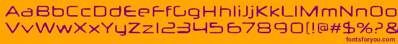 Neuropolxburn Font – Purple Fonts on Orange Background
