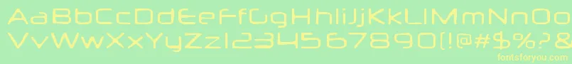 Шрифт Neuropolxburn – жёлтые шрифты на зелёном фоне