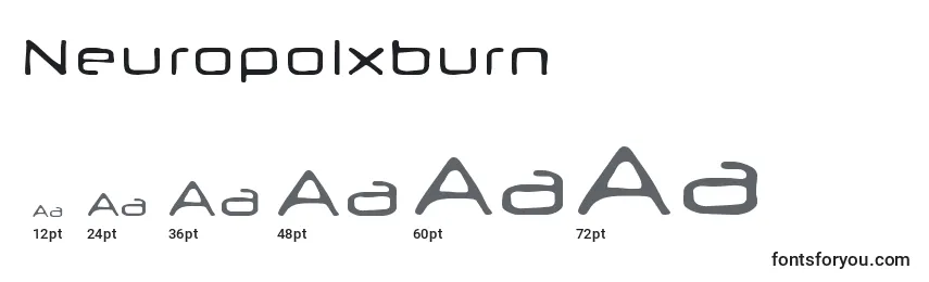 Размеры шрифта Neuropolxburn