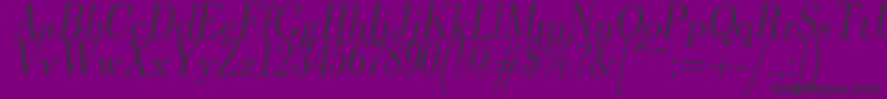 Lmromandunh10Oblique Font – Black Fonts on Purple Background