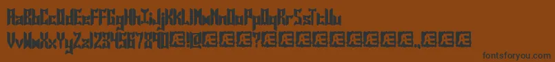 Jaspers-Schriftart – Schwarze Schriften auf braunem Hintergrund
