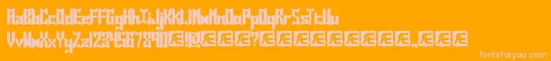 Jaspers Font – Pink Fonts on Orange Background