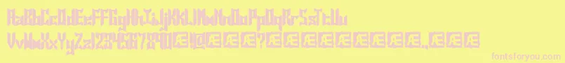 Jaspers-fontti – vaaleanpunaiset fontit keltaisella taustalla