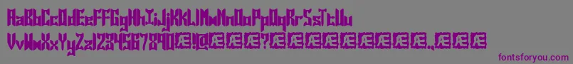 フォントJaspers – 紫色のフォント、灰色の背景