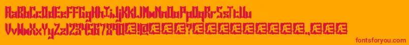 Jaspers Font – Red Fonts on Orange Background