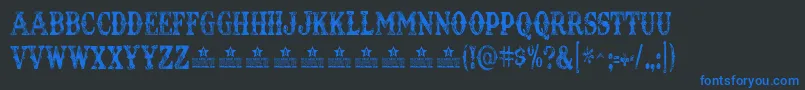 TexastangoExtraRothPersonalUse Font – Blue Fonts on Black Background
