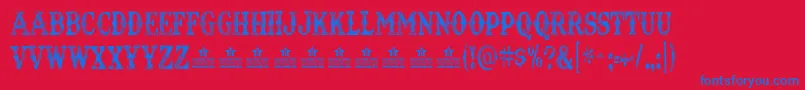TexastangoExtraRothPersonalUse Font – Blue Fonts on Red Background