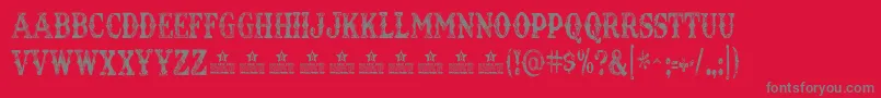 TexastangoExtraRothPersonalUse Font – Gray Fonts on Red Background
