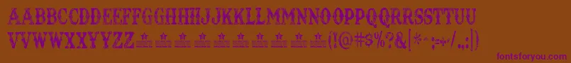 TexastangoExtraRothPersonalUse Font – Purple Fonts on Brown Background
