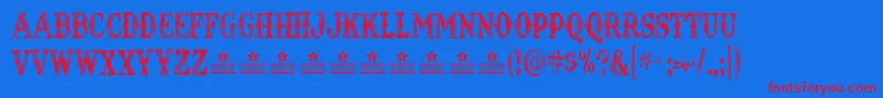 TexastangoExtraRothPersonalUse Font – Red Fonts on Blue Background