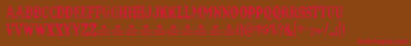 TexastangoExtraRothPersonalUse Font – Red Fonts on Brown Background