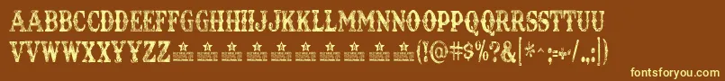 fuente TexastangoExtraRothPersonalUse – Fuentes Amarillas Sobre Fondo Marrón