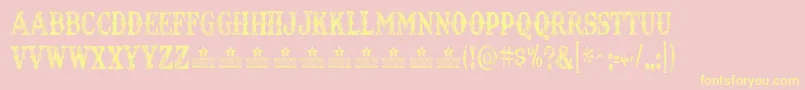 fuente TexastangoExtraRothPersonalUse – Fuentes Amarillas Sobre Fondo Rosa