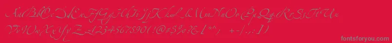 ZeferinoOne-Schriftart – Graue Schriften auf rotem Hintergrund