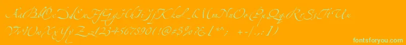 ZeferinoOne Font – Green Fonts on Orange Background