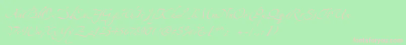 ZeferinoOne Font – Pink Fonts on Green Background