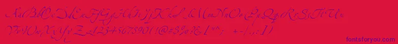 ZeferinoOne Font – Purple Fonts on Red Background