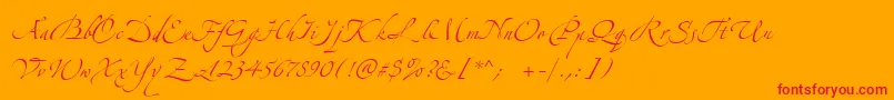 ZeferinoOne Font – Red Fonts on Orange Background