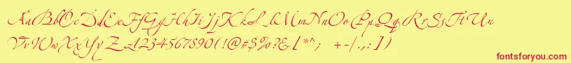 ZeferinoOne Font – Red Fonts on Yellow Background