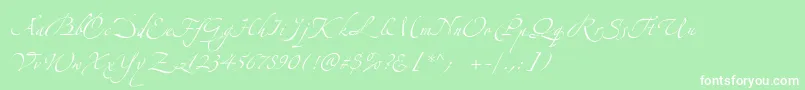 フォントZeferinoOne – 緑の背景に白い文字