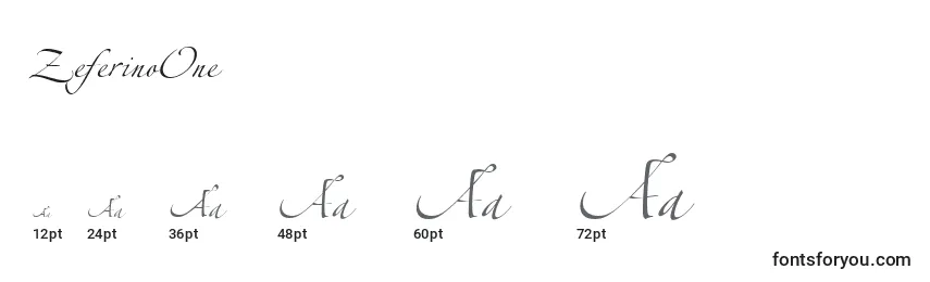 Размеры шрифта ZeferinoOne (50686)
