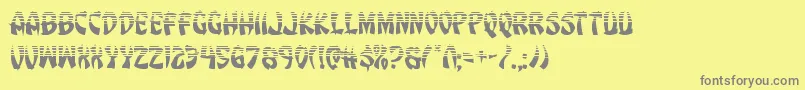 Eggrollhalf-Schriftart – Graue Schriften auf gelbem Hintergrund