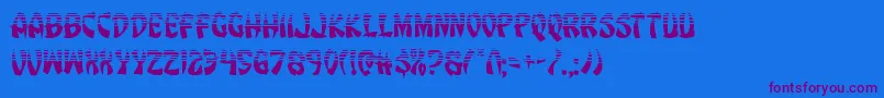 Eggrollhalf-Schriftart – Violette Schriften auf blauem Hintergrund