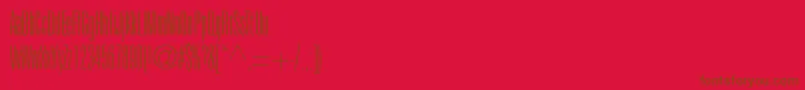 Panther-Schriftart – Braune Schriften auf rotem Hintergrund
